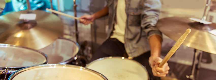 Man playing drums