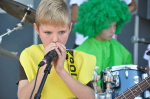 child beatboxing on stage