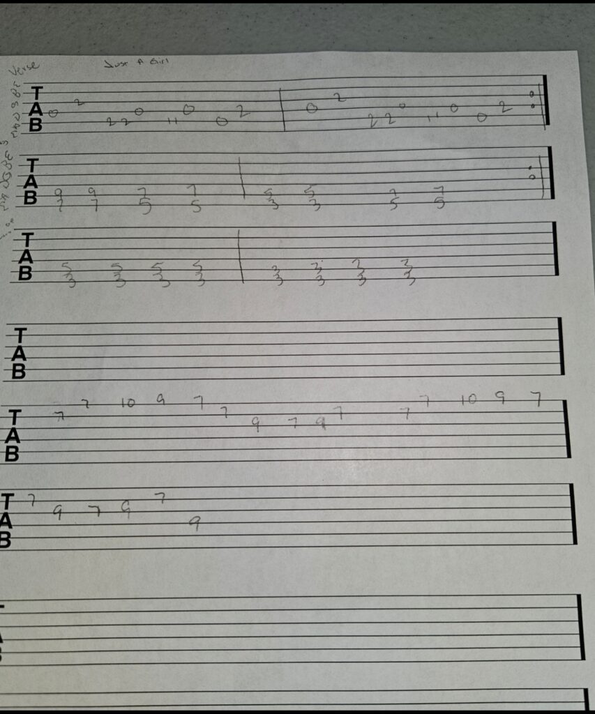 just a gril tab